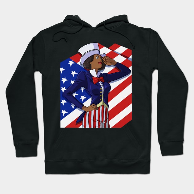 African American 4th of July Uncle Sam Hoodie by Noseking